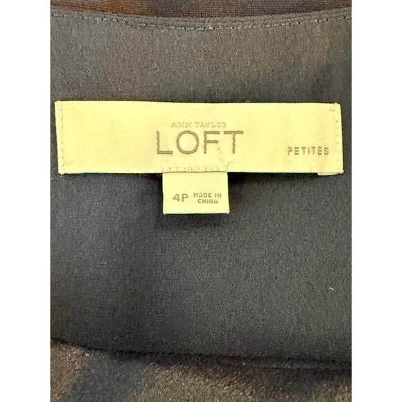 Loft Black & White Color Block Dolman Sleeves Blouson Mini Dress Career Size 4P - Picture 8 of 10